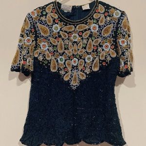 Black embroidered choli